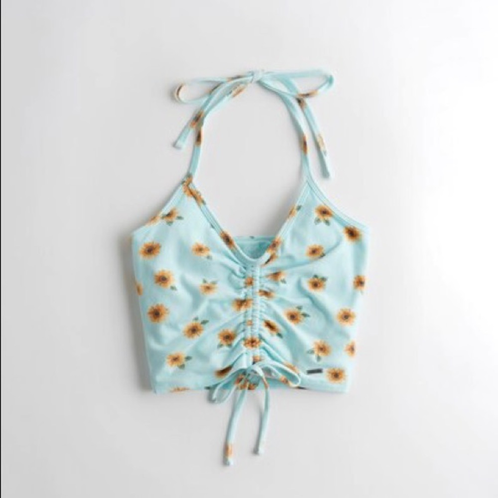 Hollister Floral Halter Crop Top